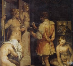 Artist’s Studio, Giorgio Vasari – Description