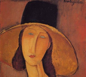 “Portrait of Jeanne Hébuterne in a big hat”, Amedeo Modigliani – description of the painting