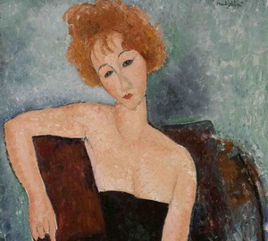 “Red-haired girl in an evening dress”, Amedeo Modigliani – description of the painting