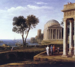 Landscape with Aeneas on Delos, Claude Lorren, 1672