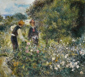 Picking Flowers, Pierre-Auguste Renoir, 1875