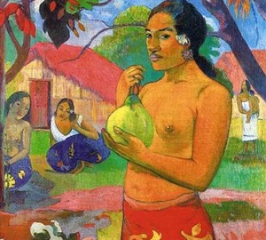 Woman Holding a Fruit (Eu haere ia oe), Paul Gauguin, 1893