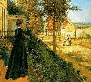 Painting Road from Versailles to Louveciennes, 1870, Pissarro