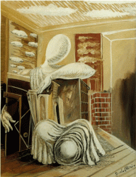 Archaeologist in the temple - de Chirico