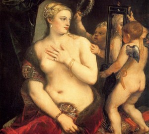 Venus in front of the mirror, Titian Vecellio