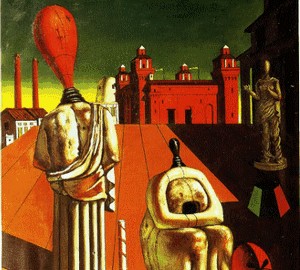 Destruction of muses or Alarmed virgins or Anxious muses, de Chirico, 1925