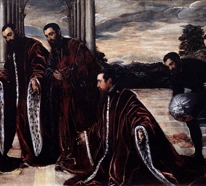 Madonna with Three Treasurers, Jacopo Tintoretto