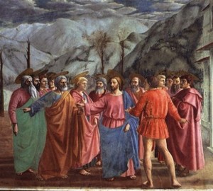 “The Miracle with the Statier”, Masaccio – description