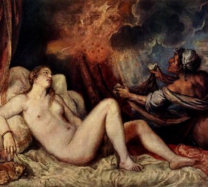 Picture of Danae, Titian Vecellio, 1553