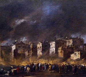 Fire in the quarter of San Marquola, Francesco Guardi, 1789