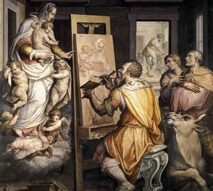 St. Luke paints a portrait of the Virgin, Giorgio Vasari, 1565